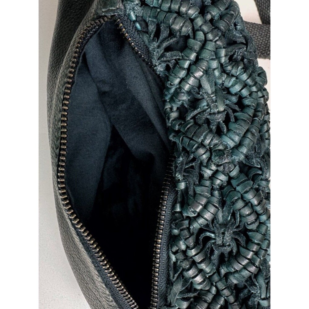 Latico Annie Belt Bag Leather Teal Woven Bag also wear as Sling Bag, Crossbody - Picture 8 of 13